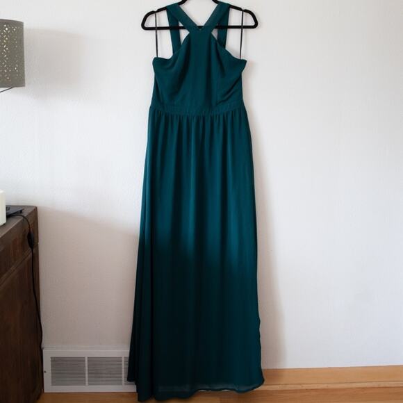 Lulus Air of Romance Halter Gown Maxi Dress in Green - Picture 2 of 6
